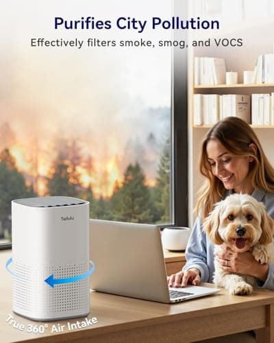 Air Purifiers for Home Large Room up to 1500ft², Tailulu H13 True HEPA Air Purifier for Pets Dust Odor Smoke, Air Purifier for Bedroom with 15dB Quiet Sleep Mode for Bedroom Office Living Room view 6