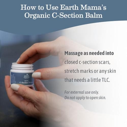 Earth Mama Organic C-Section Balm - 1 oz - USDA Certified Organic Scar Balm for C-Section Recovery view 6