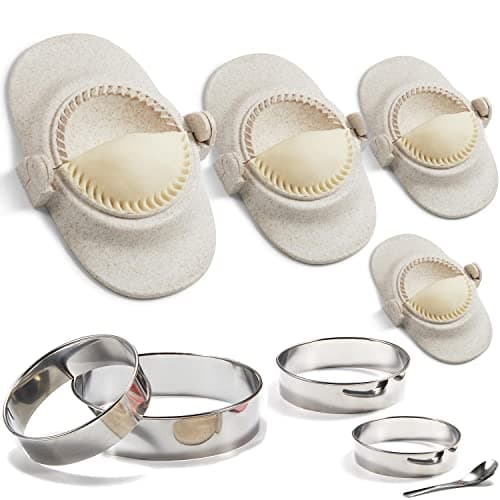 MUMSUNG Empanada Maker Press, 6-Inch Extra Large Dumpling Maker Set with Dough Cutter, Dumpling Mold Set for Pierogi, Pastelitos, Calzone, Turnovers, Chinese Dumpling, 4Sizes (6"/4"/3"/2.6") — image 1