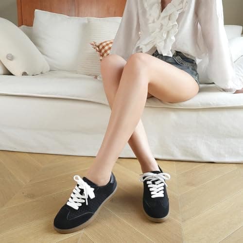 JENN ARDOR Womens Retro Fashion Sneakers Casual Walking Shoes Classic Non-Slip Comfort Dress Skate Shoes view 3