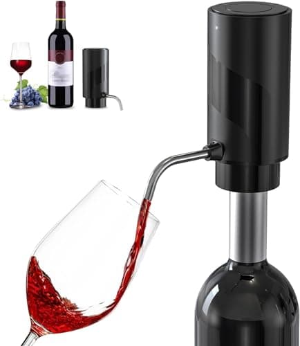 AREYCVK Wine Aerator Electric Wine Decanter Automatic Wine Aerator, Wine Dispenser Wine pourer with USB Rechargeable,Wine Lover for women&Men(Black-ABS) — image 1