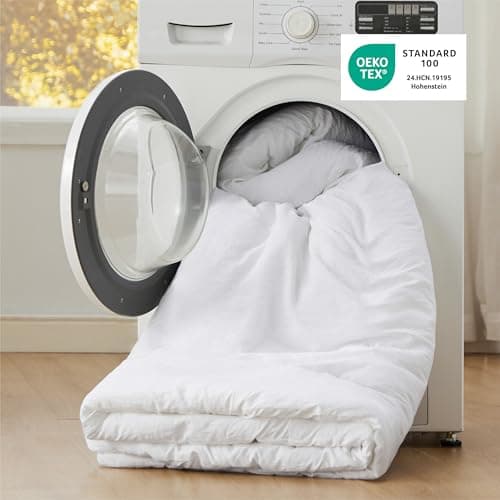 Bedsure King Comforter Set, White Soft Prewashed Bedding for All Seasons, 3 Pieces GentleSoft™ Bed Set, 1 Lightweight Comforter (104"x90") and 2 Pillowcases (20"x36") view 5