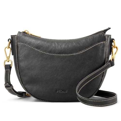 S-ZONE Small Leather Crossbody Bags for Women Cute Purses with RFID Anti-theft Pocket Trendy Shoulder Bag Handbags Satchel — image 1