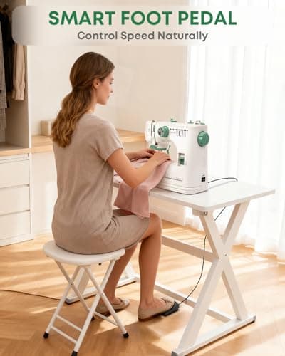Jialiin Sewing Machine for Beginners -12 Built-in Stitches|42 PCS Accessory Kit,Foot pedal, Low/High-Speed,Portable Mini Sewing Machine for Home DIY,Quick Fix view 4