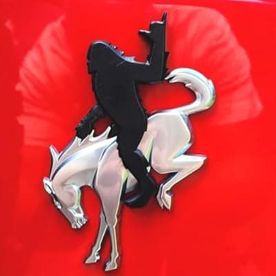 Add-A-Squatch Emblem for Bronco,3"x4" Tailgate Overlay - Design 3D Raised SUV Accessory (Relax, Black)