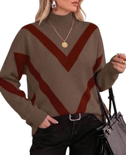 Sipaya Women's Turtleneck Sweater 2026 Fall Winter Knitted Pullover view 5