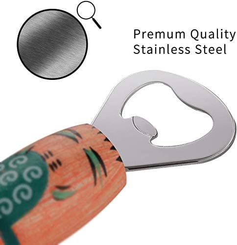 Bottle Opener Stainless Steel Beer Bottle Opener Cute Wooden Cats Wine Opener with Magnet 2pcs view 4