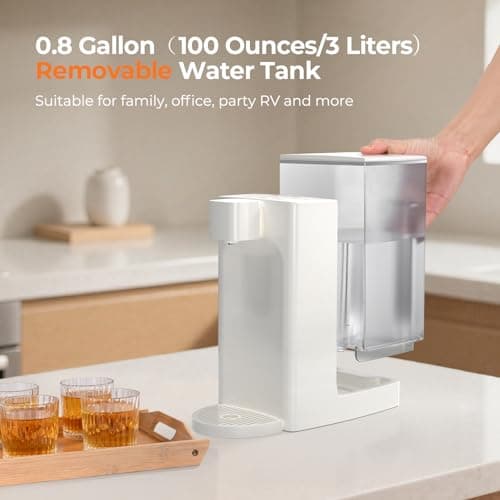 Dawnstar Electric Kettles, D20 Instant Hot Water Dispenser for Quick Boiling & Dispense, Adjustable 3 Temperatures & 5 Water Volume, Removable 0.8 Gallon 100 Ounce Water Tank Capacity, BPA Free view 5