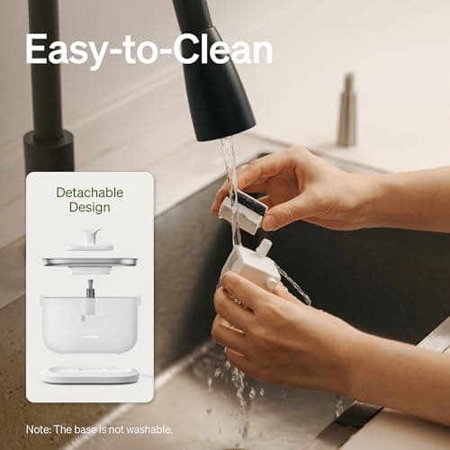 PETLIBRO Cat Water Fountain Stainless Steel Tray, Wireless Pump Cat Fountain, Ultra Quiet Pet Water Fountain, 2.5L Automatic Water Dispenser for Cats, Dual Flow Cat Water Dispenser Easy to Clean view 6