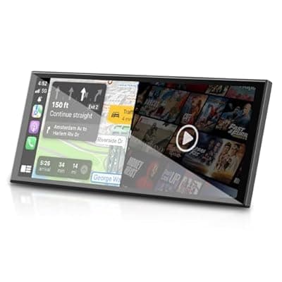 OTTOCAST OttoScreen AI, 11.4" Portable CarPlay Screen for Car with YouTube and Backup Camera for iPhone(iOS 8+) Android Auto(Android 11+), Built-in Apps, Voice Control, Android 15 OS