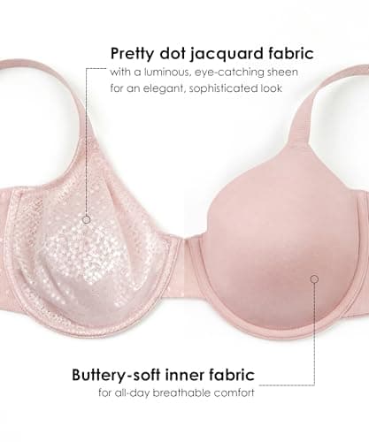 Minimizer Bras for Women Full Coverage, Flex Underwire Support Bra for Large Bust, Unlined Comfortable Bra with Soft Wire view 6