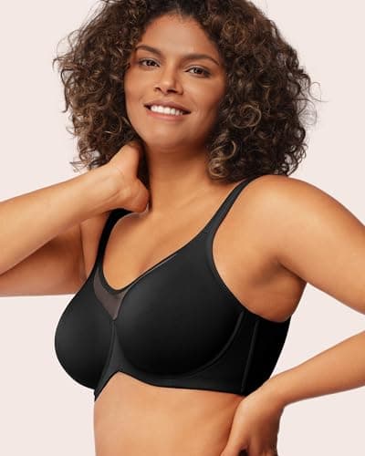 HSIA Minimizer Bras for Women Plus Size, Full Coverage Coolcomfort T Shirt Unlined Bra with Underwire for Heavy Breast view 2