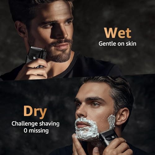Mbzoey Electric Foil Shavers for Men: IPX7 Waterproof - Magnetic Cover view 3
