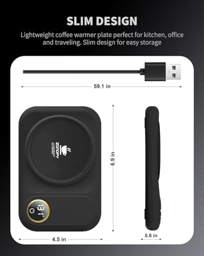 Coffee Mug Warmer Mom Day Gift, 3-Temp Settings USB Coffee Mug Warmer, 113℉/131℉/149℉ Plug in USB Candle Warmer Beverage for Coffee, Cocoa, Tea, Candle, Mom's Day Gift Mom Gifts Women Gifts view 5