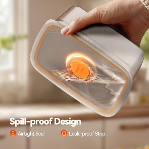 DOLOPL Cordless Electric Lunch Box for Adults, Portable Rechargeable Heated Lunch Box with Scheduled Heating, 6-Cup Leak-Proof Design, Bonus Ice Pack & Insulated Bag for Work, Travel, Office view 5