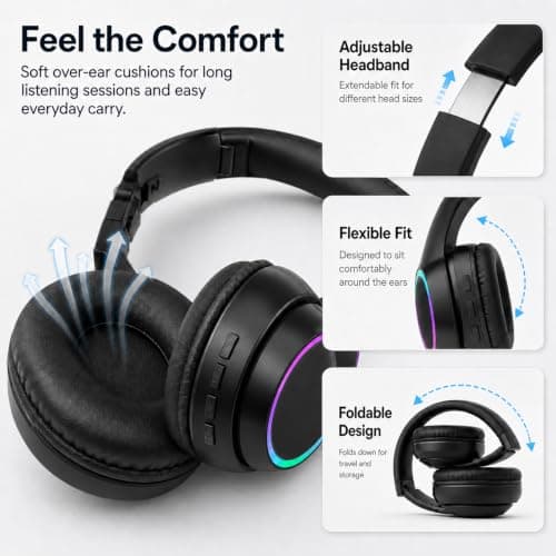 CYSRALFC Bluetooth Headphones view 4