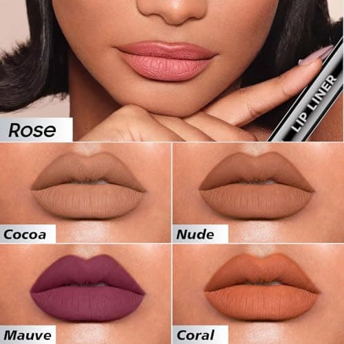 Ihrlpxkc Lip Stain Peel Off - Lip Liner Long-wear & Waterproof Moisturizing Lip Stain with Matte Finish, Transfer-Proof, Non-Stick Cup Lip Tint Stay On All Day, Gifts for Women (Cocoa) view 3