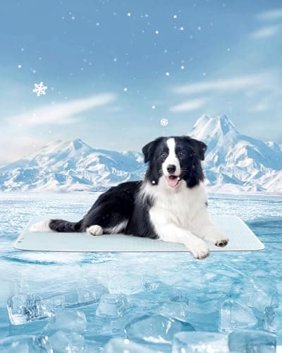 TIMSUNBER Dog Cooling Mat - Instant Cooling Pet Bed for Dogs & Cats, 6-12°F Drop, Non-Toxic & Machine Washable, Anti-Slip Bottom, Cool Mat for Indoor & Travel Use Light Blue 42" x 28" — image 1