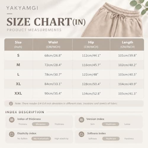 yakyamgi Womens Wide Leg Sweatpants Scalloped Hem view 6