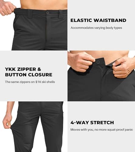 MOURCE Hiking Pants Men Quick Dry - Water Resistant Lightweight Cargo Pants for Men 7 Pockets Outdoor Travel Climbing view 6