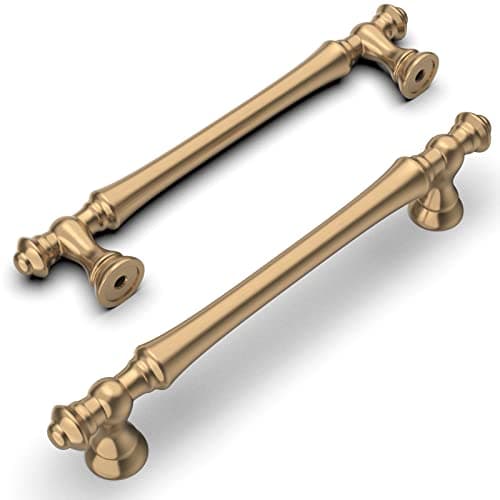 Amerdeco 10 Pack Champagne Bronze Cabinet Pulls 5 Inch(128mm) Hole Center Cabinet Hardware Kitchen Cabinet Handles for Bathroom Drawer Pulls Dresser Pulls ZH0014... — image 1