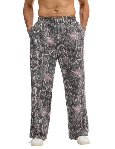 MSBESYOR Mens Baggy Camo Graphic Print Sweatpants Workout Athletic Joggers Pants for Men Wide Leg Hunting Sweat Pant — image 1
