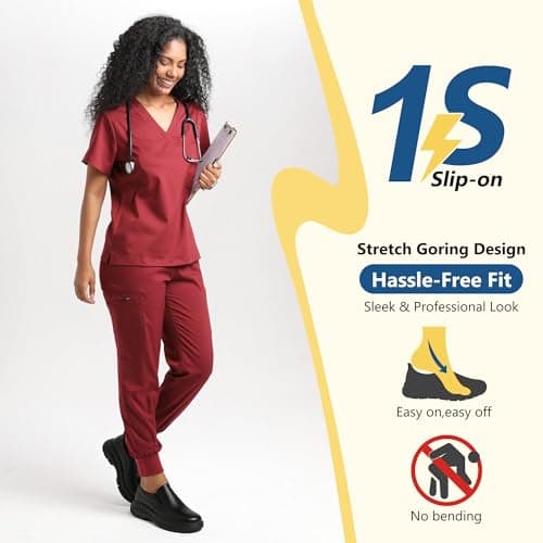 Hawkwell Women's Slip On Nursing Shoes Comfortable Lightweight Slip Resistant Healthcare Medical Work Shoes view 2