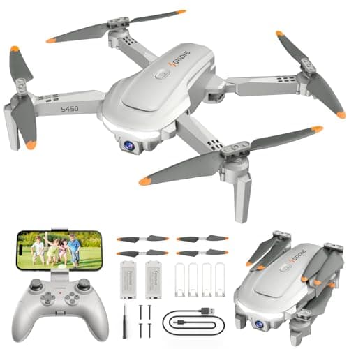 SOTAONE S450 Drone with Camera for Kids Adults, 1080P HD FPV RC Quadcopter with One Key Take Off/Land, Altitude Hold, Mini Foldable Drone with 2 Batteries, Toys Gifts for Beginners