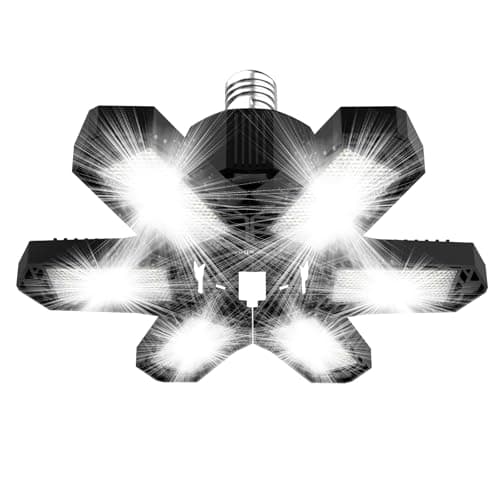 Brobantle LED Garage Lights Bulb 1 Pack 120W Led Screw in Garage Lights 12000LM 6500K Bright LED Garage Ceiling Lights Deformable Garage Shop Light for Attic Basement Workshop Screw in E26 E27 Base — image 1