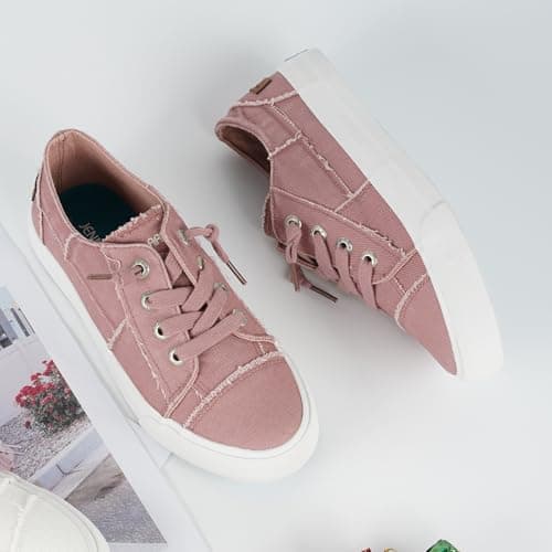 Womens Slip On Sneakers Low Tops Canvas Shoes for Women Casual Tennis Shoes Play Sneakers Fashion Shoes view 3