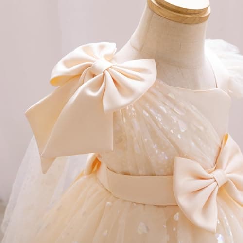 EULIMENE Girls Heart Sequins Dress Shiny Tulle Pageant Princess Wedding Birthday Party Prom Dress 9M-8Y view 5