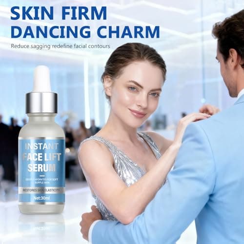 Instant Face Lift Serum - Advanced Firming & Skin Tightening Treatment for Face & Neck - Visibly Smooths Fine Lines, Wrinkles & Sagging Skin - Fast-Absorbing, Non-Greasy Formula - 1 Fl Oz view 6