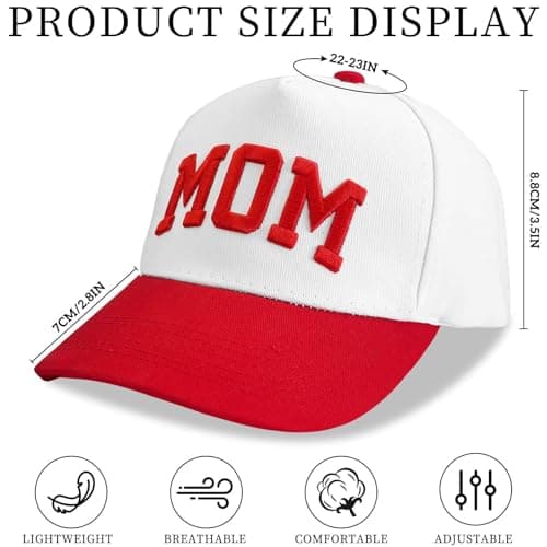 ZVUZVO Embroidered Mom and Dad Hats for Women Men, Adjustable Parents Gifts for Couples view 2