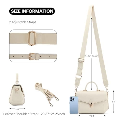 Goinsound Crossbody Bags for Women Vegan Leather Top Handle Bag Trendy Handbags with Adjustable Strap view 4