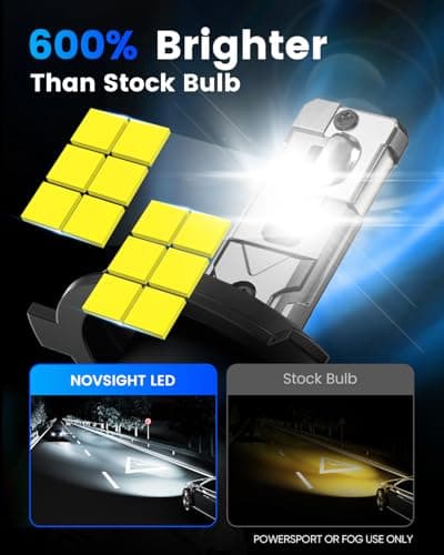 NOVSIGHT H4/HB2/9003 Bulbs Upgraded, 400% Brightness H4 Fog Bulbs, Quick Installation HB2/9003, Pack of 2 view 2