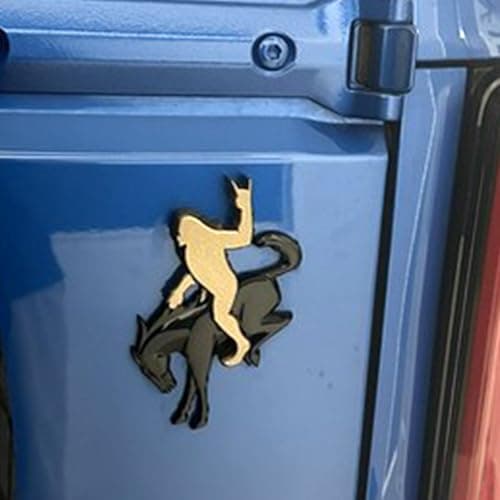 Add-A-Squatch Emblem for Bronco,3"x4" Tailgate Overlay - Design 3D Raised SUV Accessory (Rock Out, Bronze) view 6