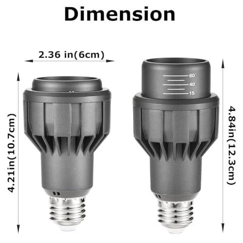 HengBo LED PAR20 Spotlight Bulb, E26, 15-60° Adjustable Beam Angle, 11W 4000K Neutral White for Accent Lighting in Home, Kitchen, Restaurant, Silver Aluminum Housing view 3