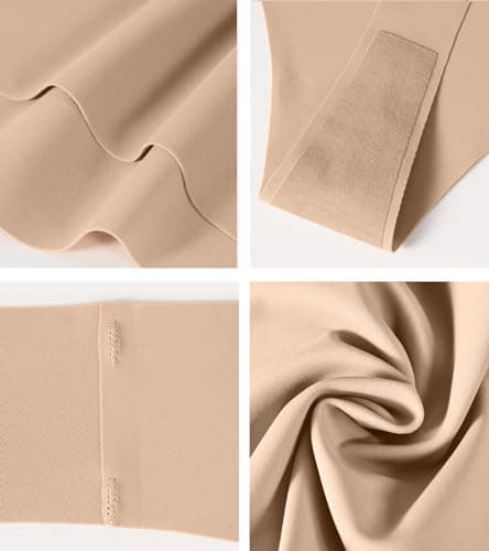 Hellopopgo Seamless Thongs For Women V-waisted No Show Thong Seamless Panties Breathable Comfortable Underwear Womens 6-Pack view 4