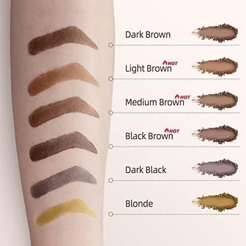 Eyebrow Stamp and Eyebrow Stencil Kit, Eye Brow Stencil Kit for Beginners 24 Reusable and Washable Eyebrow Shaping Kit, Brow Stencil and Stamp Kit Smudge-Proof & Long-Lasting (Medium Brown) view 5