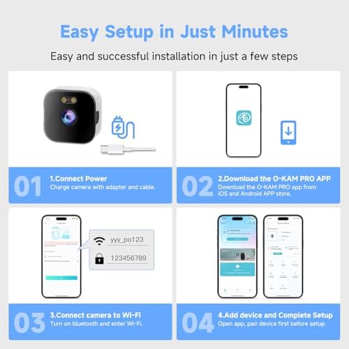 AXB Window Camera for Home Security: 2.4GHz&5GHz WiFi 4K Indoor Camera with Color Night Vision - Smart Motion Detection 24/7 Recording - Easy&Quick Install Includes 2 Multi-Angle Window Mounts view 7