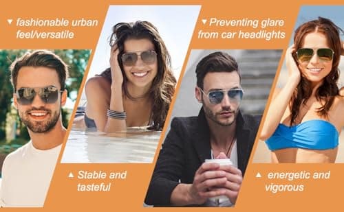 FEISEDY Women's and Men's Fashion Oversize Square Metal Gradiant Pilot Sunglasses B4145 view 7