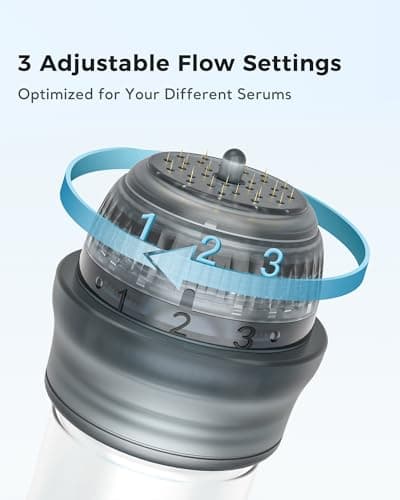 Micro Infusion Needles System Serum Applicator for Face Skin Care, 0.25mm Titanium Microneedling Derma Roller Stamp with 2 Replacement Heads for Women & Men (Serum is Not Included) view 3