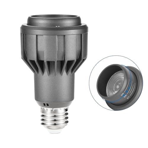 HengBo LED PAR20 Spotlight Bulb, E26, 15-60° Adjustable Beam Angle, 11W 4000K Neutral White for Accent Lighting in Home, Kitchen, Restaurant, Silver Aluminum Housing view 1