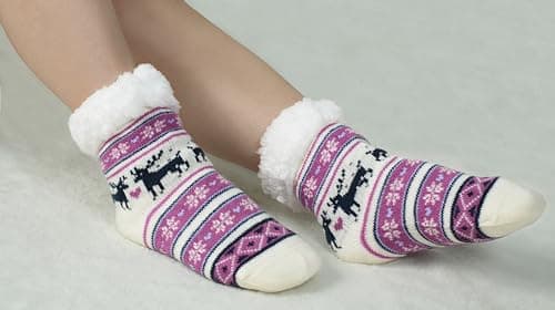 BenSorts Kids Slipper Socks Girls Boys Warm Fuzzy Fleece Christmas Socks Gift Stocking Stuffers view 5