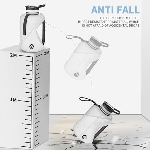 SZCXFLASK Half Gallon Water Bottle with Straw, 2 Liters - Leakproof Seal, Dishwasher Safe Design and Durable Solid No-Slip Handle for Gym，Sports and Travel view 6