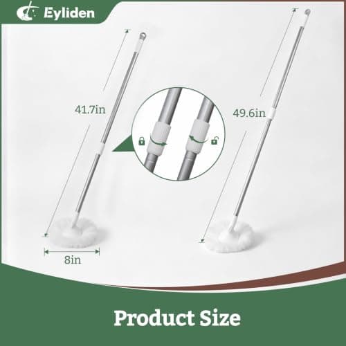 Eyliden Bathtub Brush with 3 Soft-Bristle Heads view 6