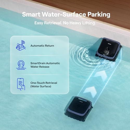 Beatbot Sora 70 Pool Vacuum Robot, 360° Top-to-Bottom Cleaning, Smart Surface Parking, 6L Capacity, 6800GPH Super Power for Above & In-Ground Pools Up to 3,200 sq. ft, Midnight Blue view 6