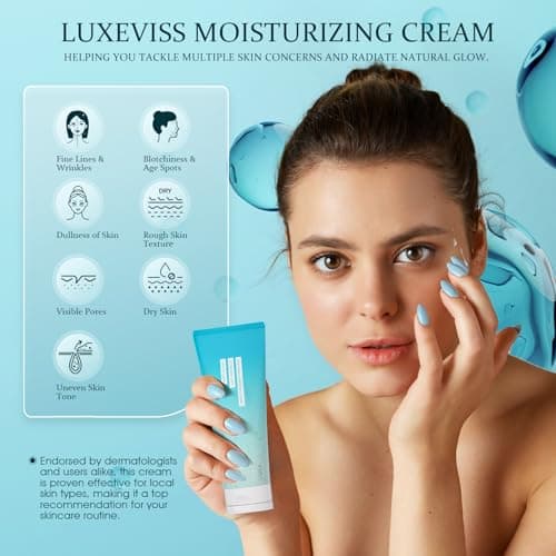 Luxeviss Anti-Aging Night Cream – Overnight Face Moisturizer with Collagen Peptides, Ceramides & Hyaluronic Acid – Deep Hydration Wrinkle Care for Firming & Smoothing, Fragrance-Free, 3.35 Fl Oz view 2