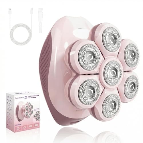 Bartrimber Electric Razors for Women Legs: 7D Fast & Painless Full-Body Shaver for Silk Skin – Waterproof Lady Face Pubic Hair Remover w/Light&Travel Cover – Wet/Dry Use, Gifts for Women Girl, Pink — image 1