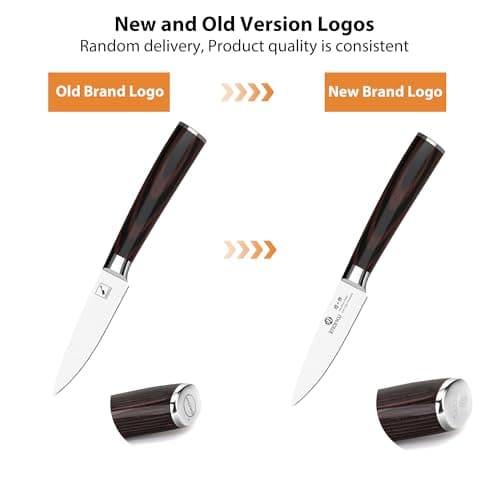 imarku Paring Knife - Paring Knives, 3.5 Inch Small Kitchen Knifes - Japanese High Carbon Stainless Steel Fruit Knife, Ergonomic Pakkawood Handle, Ultra Sharp Blade, Unique Gifts for Men and Women view 4